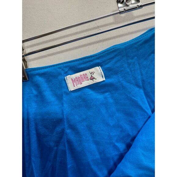 Mad Rag Women's Blue Off-Shoulder Romper Size L, Ruffled Top - Picture 5 of 9